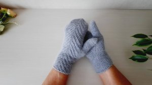 Варежки из пуха норки. // Подробный МК.//