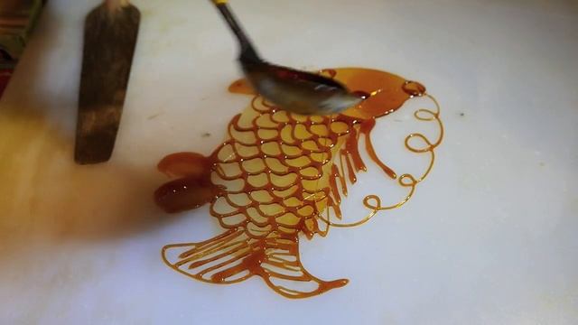 Sugar Painting in Chengdu China _ Koi Fish смотреть онлайн