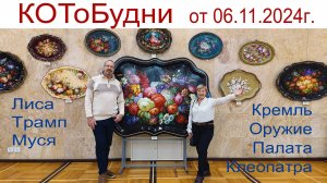 Муся, Лиса, снег и Трамп, серебро, оружия палата и Дали и Клеопатра... или КОТоБудни от 06.11.2024