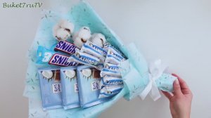 Букет из шоколада за 15 минут. Подарки и поделки.