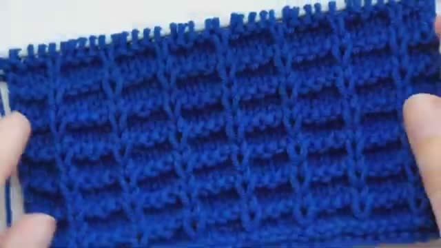 Узор спицами Вафелька смотреть онлайн