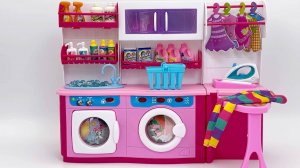 Набор мебели для кукол «Прачечная». Мультики для малышей. Развивающие игрушки.