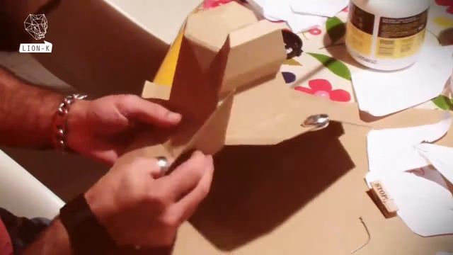 Papercraft_ Time lapse low poly mask _ _Lion-K_ by Ricky Lui смотреть онлайн