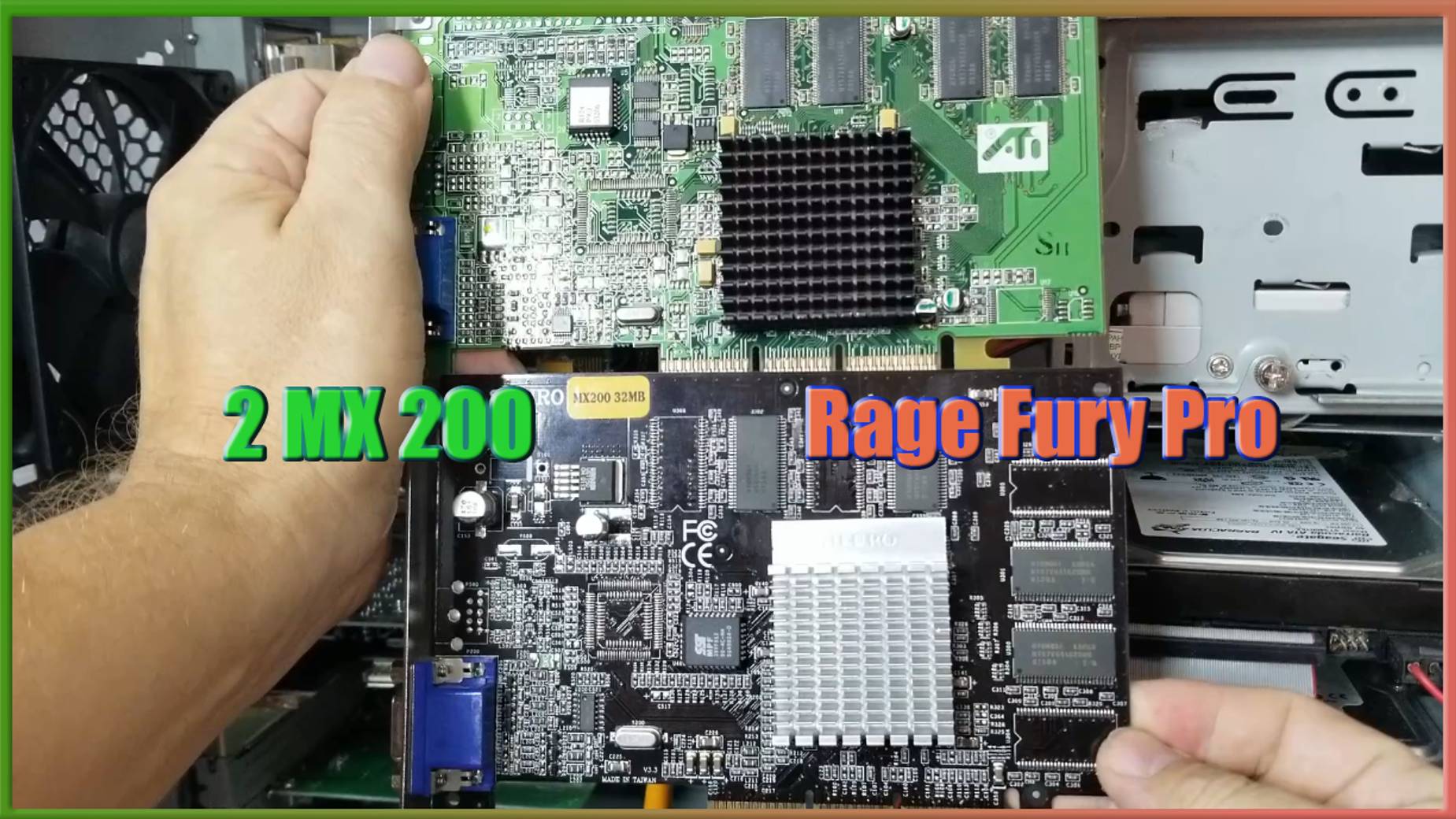Сравниваем Nvidia 2 MX 200 C ATI Rage Fury Pro