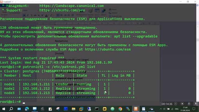 HA Postgresql Cluster Patroni смотреть онлайн