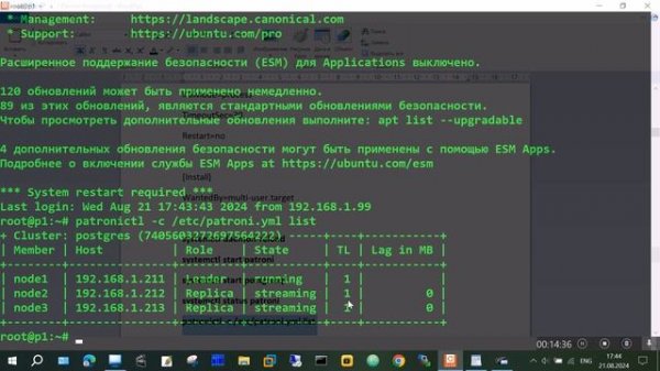 HA Postgresql Cluster Patroni