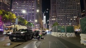 🇺🇸 Нью-Йорк, ночная прогулка по центральным улицам (2024)