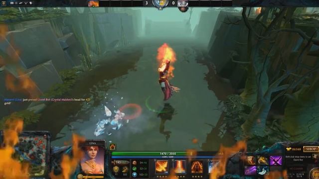 Dota 2 Lina - Garments of the Charred Bloodline rare set review смотреть онлайн