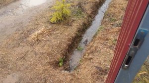 Дренажная канава, решение проблемы с водой на участке!