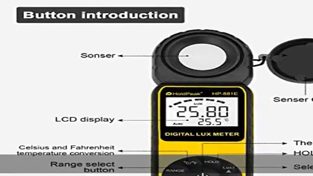 Light Meter (2PCS), HOLDPEAK HP-881D Digital Lux Meter 1-400,000 Lux /1-40,000 FC Measuring Ranges смотреть онлайн