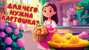 🎶 Музыкальный мультфильм: "Для чего нужна картошка?" - приключения маленькой поварихи! 🍠🎨