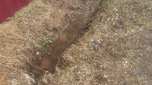 Дренажная канава, решение проблемы с водой на участке!