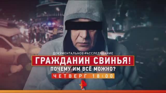 Анонс документального расследования "Гражданин свинья! Почему им все можно?" (Рен ТВ, 9.06.2020) смотреть онлайн