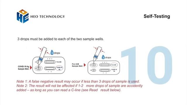 HEO COVID-19/Influenza A+B Antigen Combo Rapid Test Cassette Instructional Video
