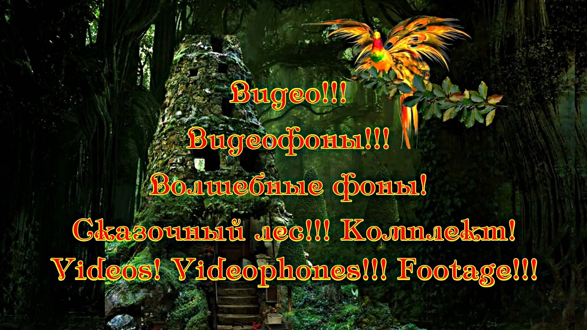 Мультфильм-Видеофоны!!! Волшебные фоны! Сказочный лес!!! Комплект!!! Videos! Videophones! Футажи!!!