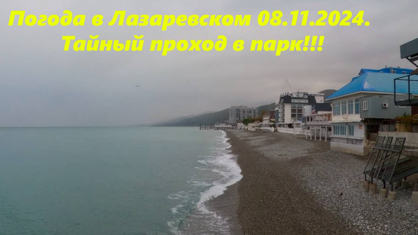Погода в Лазаревском 08.11.2024 и тайный проход в парк! смотреть онлайн