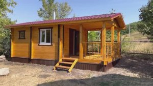 Баня 5x4 с верандой