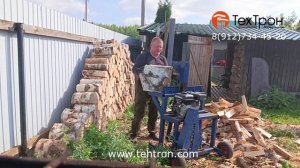Дровокол вертикальный электрический. Видео работы станка для колки дров.