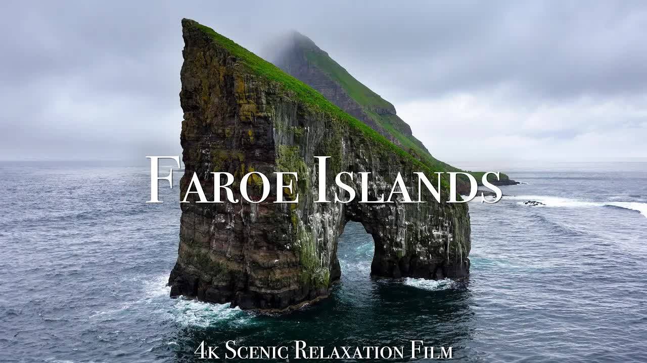 Faroe Islands 4K - Scenic Relaxation Film With Inspiring Music смотреть онлайн
