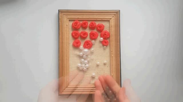 DIY_ Picture frame decor by roses from polymer clay смотреть онлайн
