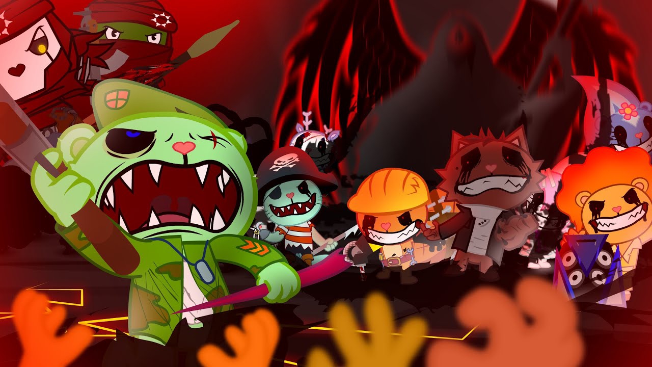 "Hail To The King" - HAPPY TREE FRIENDS (AMNESIA 6) ANIMATION смотреть онлайн