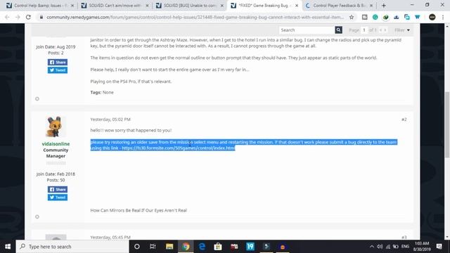 Control Game Cannot Interact with items [FIXED] | Forum| Quick Guide| смотреть онлайн