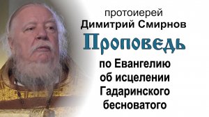 Проповедь по Евангелию об исцелении Гадаринского бесноватого (2015.11.15). Прот. Димитрий Смирнов
