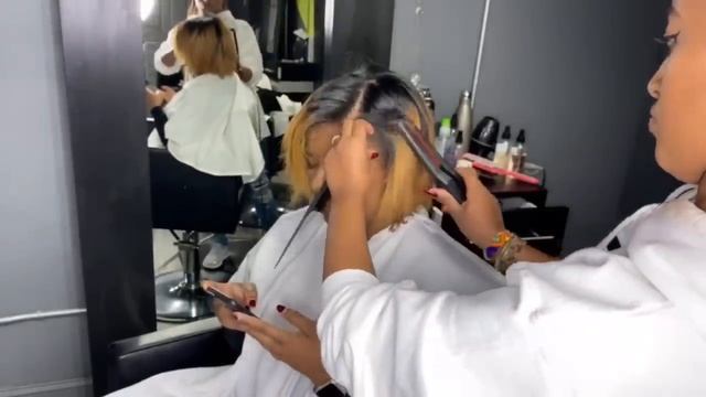 SHORT NATURAL HAIR ROLLERSET & STYLE!! смотреть онлайн