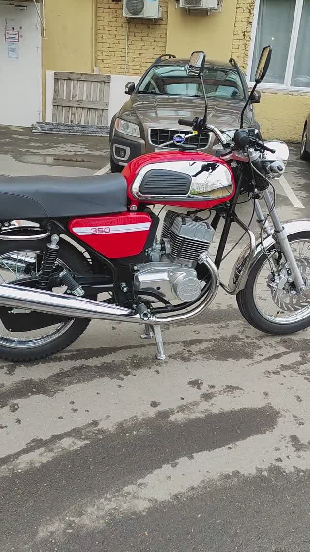 Мотоцикл Ява Реплика (Ява Ретро) с электростартером. Классика, которую можно завести с кнопки. смотреть онлайн