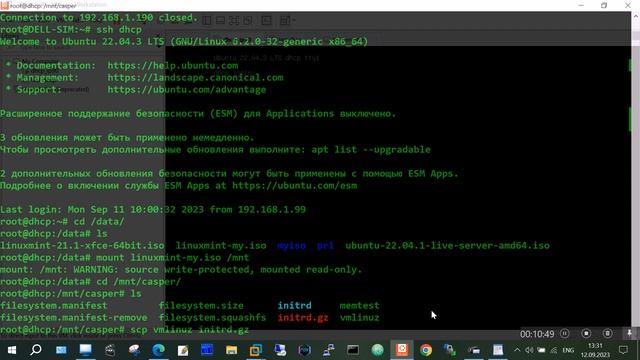 Установка Linux Mint используя DHCP/HTTP сервер, в DEV-OPS проекте часть2 смотреть онлайн