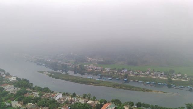 PhongNha 2024. Morning Fly, Fog. Amazing View.