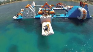 Надувной аквапарк для установки на море | Надувной батут на воде