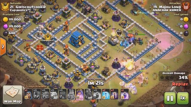 OH GOD!! 6 ICE GOLEM + 9 WITCH + 13 BOWLER & 7BAT 2FREEZE SMASHING TH12 3-STAR ( clash of clans ) смотреть онлайн