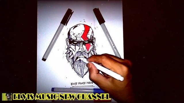Kratos God of War Tattoo Drawing with Game effect Official PS5 champion league смотреть онлайн