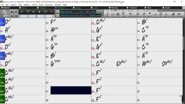 BACKING TRACK - FLOR DE LIS (C) 180 BPM SAMBA BOSSA 16 BAR INTRO смотреть онлайн
