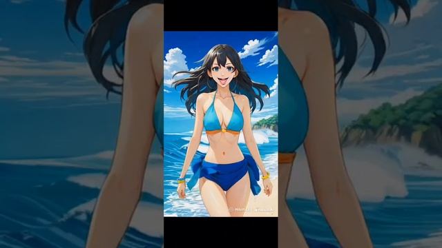 Анимешка "Девушка на пляже" смотреть онлайн