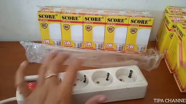 Unboxing lampu led SCORE 5 WATT cahaya putih, 450 lumen, harga dibawah 10.000.@TipaChannel смотреть онлайн