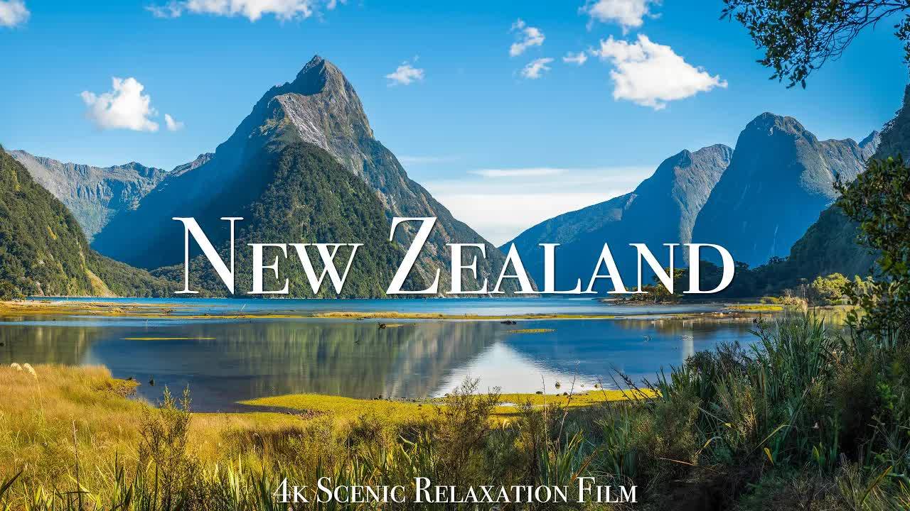 New Zealand 4K - Scenic Relaxation Film With Inspiring Music смотреть онлайн