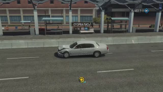 Lincoln Town Car на дорогом и мощном лимузине ушол от копов Driver San Francisco,