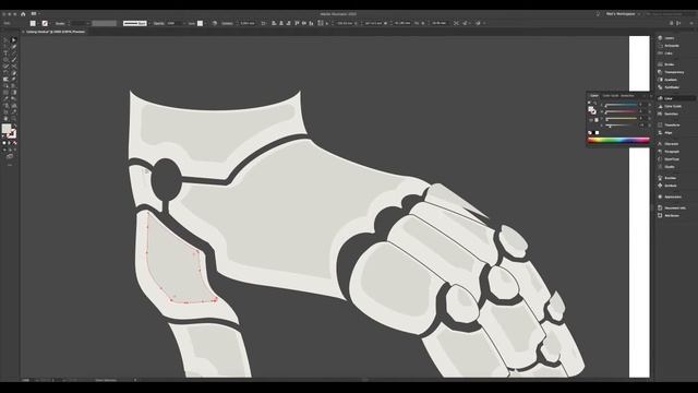 Illustrating a Cyborg Hand Time Lapse (Adobe Illustrator) смотреть онлайн