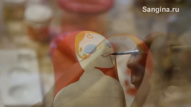 Роспись матрёшки в мастерской Сангина.ру смотреть онлайн