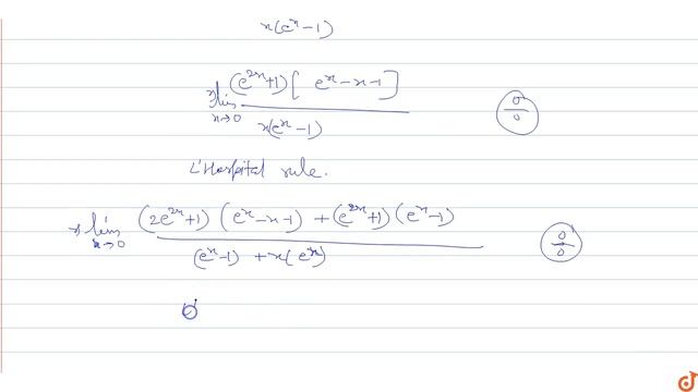 `lim_(x- gt0)((e^(2x)+1)-(x+1)(e^x+e^(-x)))/(x(e^x-1))=k` find k смотреть онлайн