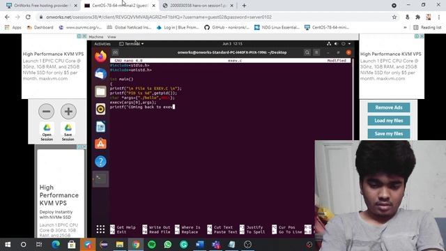 6. Exev() System call in Linux Online Terminal #linux #unix #online #terminal смотреть онлайн
