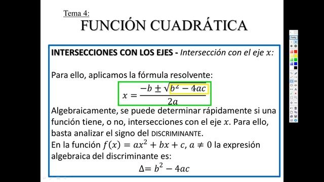 Función Cuadrática.3. Elementos de la Parábola: Intersecciones смотреть онлайн