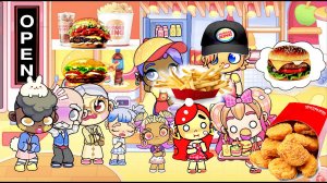 BURGER KING - КИРА и АНЯ , пошли КУШАТЬ  (фри и бургеры).  #avatarworld