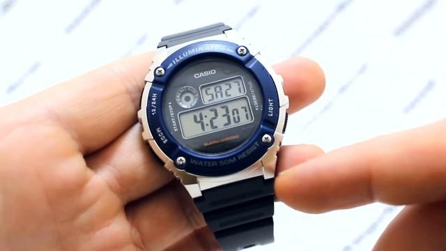 Часы Casio Illuminator W-216H-2A - видео обзор от PresidentWatches.Ru смотреть онлайн