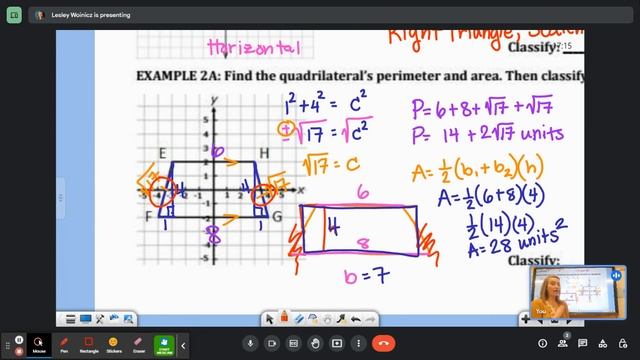 4.6 NOTES Area and Perimeter on the Coordinate Plane смотреть онлайн