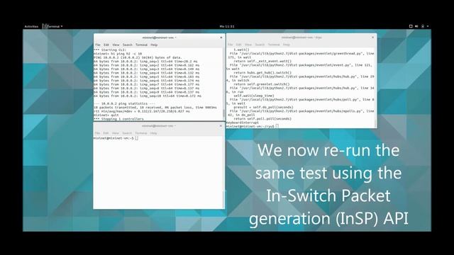 In-Switch Packet generation API: ARP handling DEMO смотреть онлайн