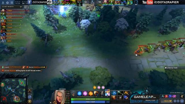 Miracle- Invoker RAT with MindControl Nature Prophet - Liquid vs Secret Dota 2 смотреть онлайн