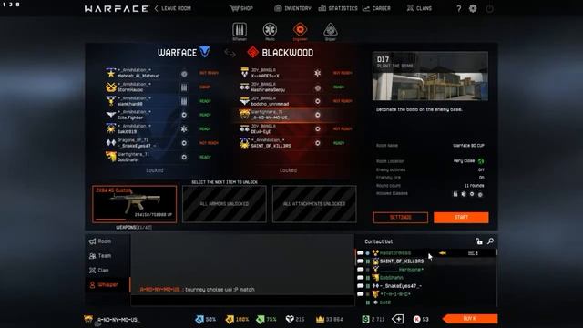 BD Warface CUP: 4th Match: *_Annihilation_* vs Sadhinota смотреть онлайн